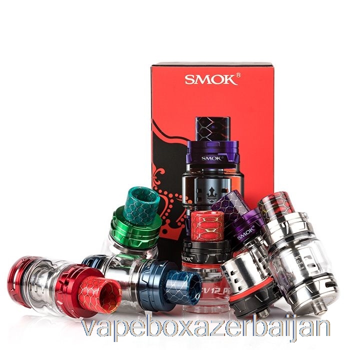 Vape Box Azerbaijan SMOK TFV12 Prince Sub-Ohm Tank Black w/ Red Spray